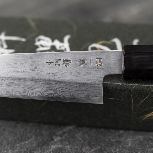 Satoshi Nakagawa Aogami#1/Iron Damascus Nóż uniwersalny 14 cm