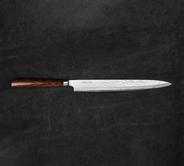 Tamahagane Tsubame Brown VG-5 Nóż Sujihiki 27 cm