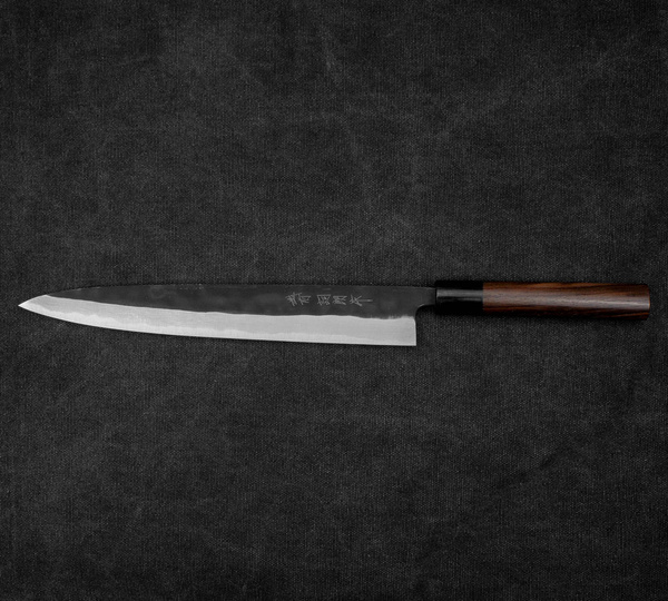 Shiro Kamo Aogami #2 Black Nóż Sujihiki 27 cm