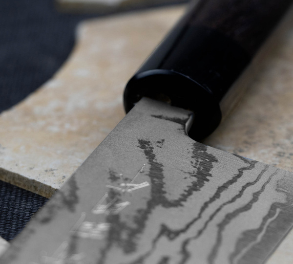 Shiro Kamo Shirogami Nóż Santoku 16,5 cm