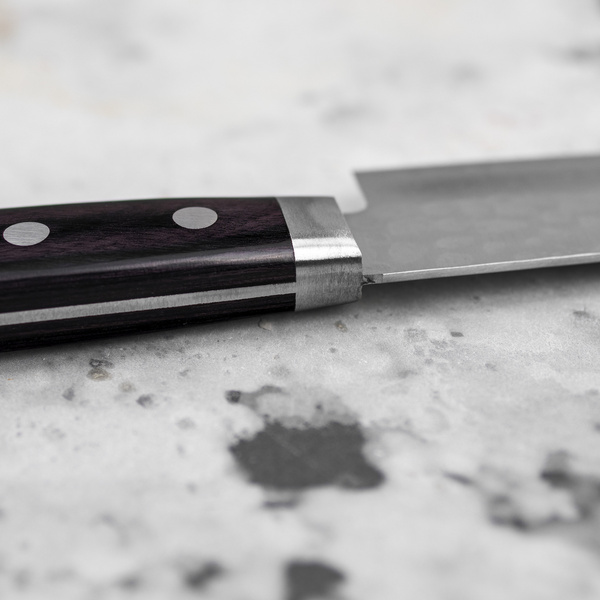 Kunio Masutani VG-10 Damascus Hammered Nóż Santoku 13 cm