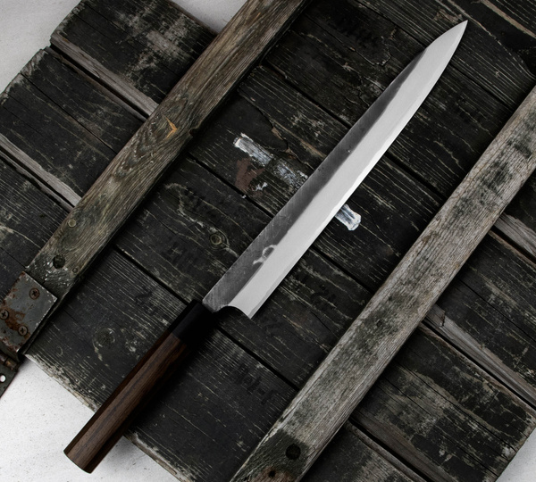 Hideo Kitaoka Shirogami Black Oktagon Nóż Yanagiba 30 cm