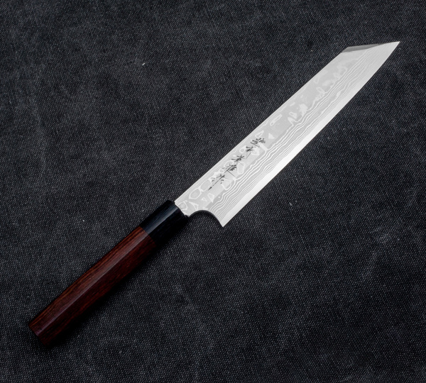 Hideo Kitaoka Shirogami#2 Satin Nóż Kiritsuke 21 cm