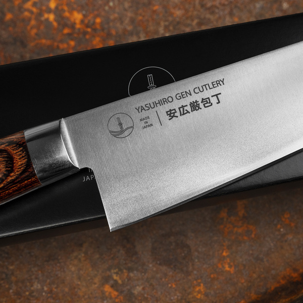 Yasuhiro Gen Shirogami#2/SS Mahogany Nóż Szefa kuchni 21 cm
