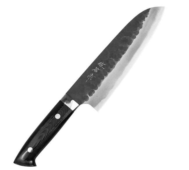 Takeshi Saji Super Aogami Ręcznie kuty Nóż Santoku 18 cm