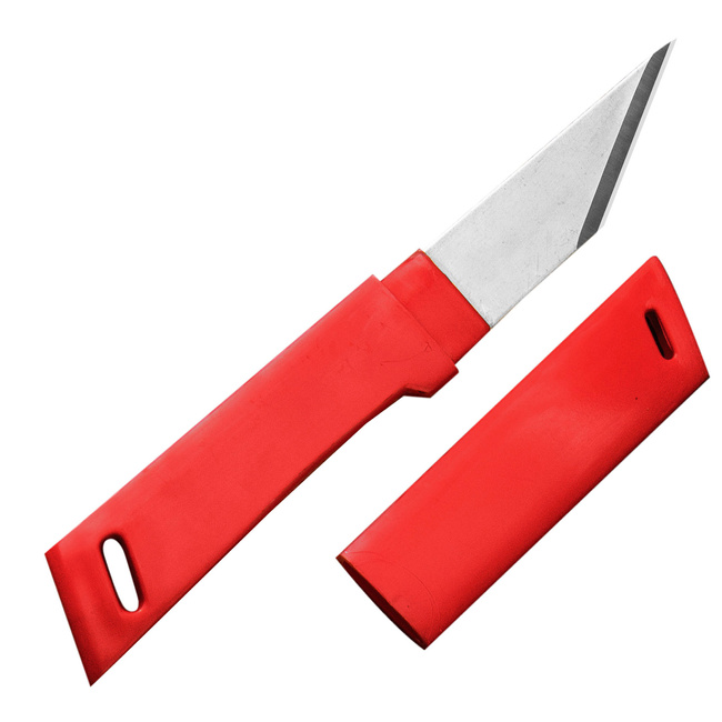 Kanetsune 420J2 Nóż Kiridashi 40 mm Czerwony