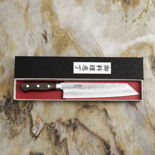 Hokiyama Murakumo AUS-8 Brown Nóż Kiritsuke Gyuto 21 cm