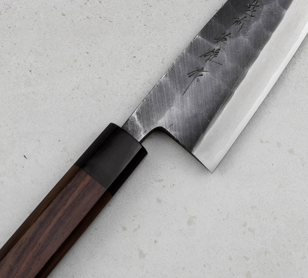 Hideo Kitaoka Shirogami Black Oktagon Nóż Deba 16,5 cm