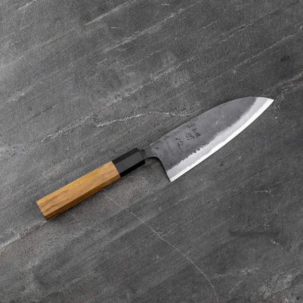 Hatsukokoro Kurokaze Shirogami#2/SS Double Bevel Nóż Deba 16,5 cm