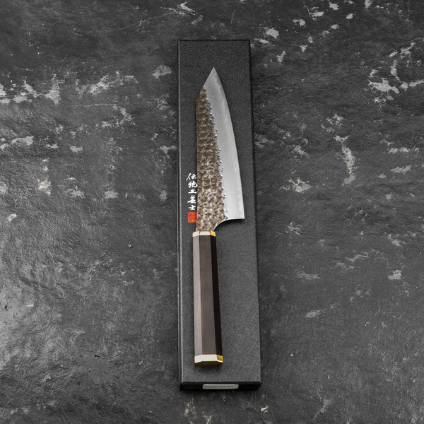 Yu Kurosaki Kokusen Brass Aogami Super/SS Nóż Bunka 17 cm