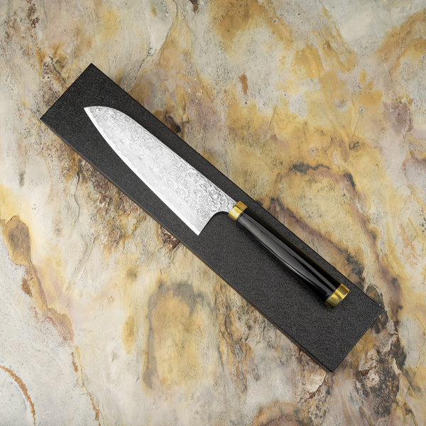 Takeshi Saji Art Fuji Unique R-2 Nóż Santoku 18 cm + Saya