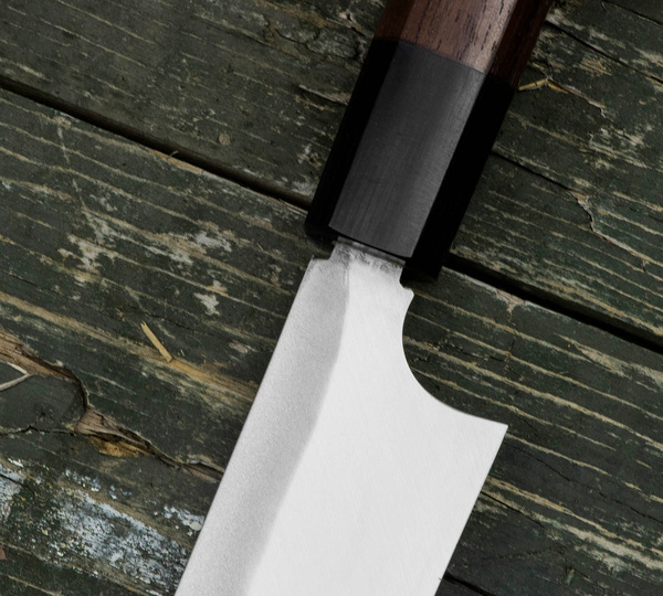 Hideo Kitaoka Shirogami Black Oktagon Nóż Kiritsuke 24 cm