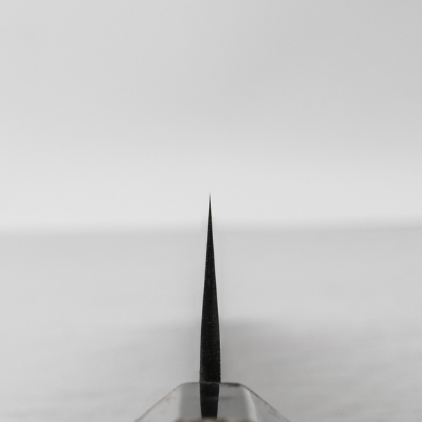 Mutsumi Hinoura Shirogami#2/Iron Nóż Sujihiki 24 cm