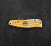 Nóż składany Mcusta Sengoku Yellow Pakka Damascus VG-10 9 cm