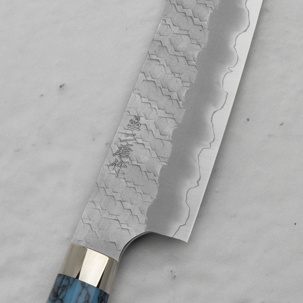Nigara Hamono SG2 Limited Blue Turquoise Nóż Kiritsuke15 cm