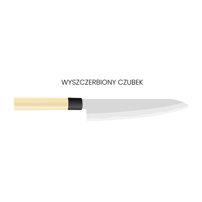 Naprawa ułamanego czubka w nożu