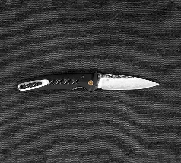 Nóż składany Mcusta Fusion Czarny Damascus VG-10 8 cm