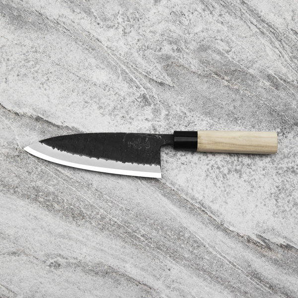 Ittetsu Forge Black Shirogami#2 Nóż Deba 16,5 cm Leworęczny