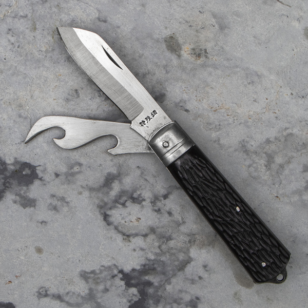 Składany nóż monterski z otwieraczem Black Sheepsfoot 7,2 cm SK-4