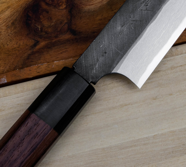 Hideo Kitaoka Shirogami Black Oktagon Nóż Kiritsuke 21 cm