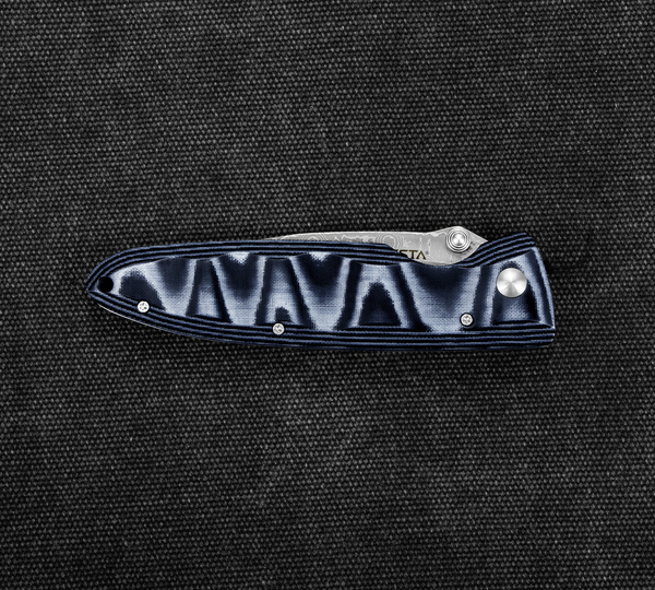 Nóż składany Mcusta Classic Wave Blue Micarta Damascus VG-10 8,5 cm