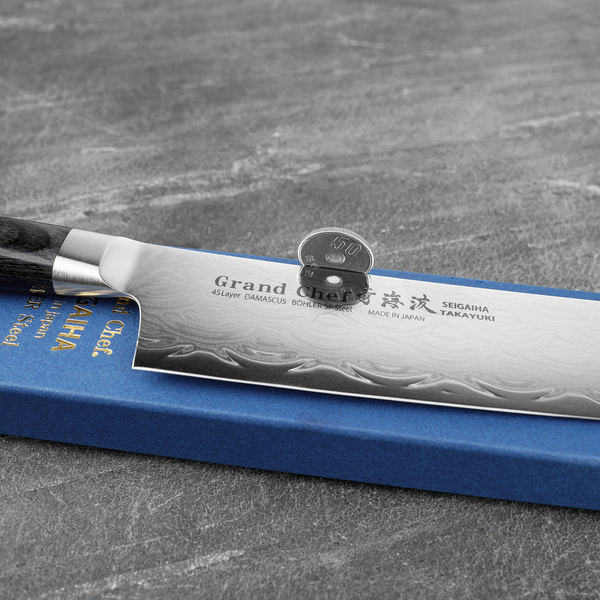 Sakai Takayuki Seigaiha Bohler N685 Damascus Nóż Nakiri 16 cm