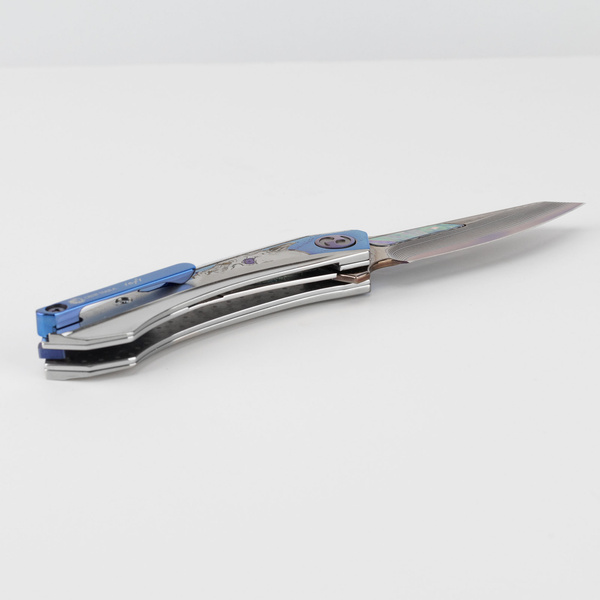Dew Hara Meteor#1 VG-10 Damascus Nóż składany 8 cm