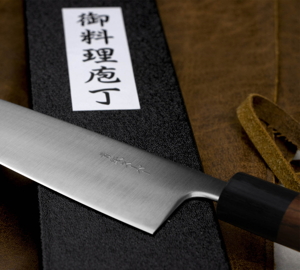 Tsunehisa Aogami Super/SS Drewno Różane Nóż Santoku 16 cm