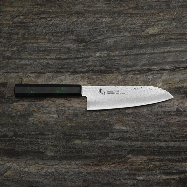 Sakai Takayuki Nanairo VG-10 Green Nóż Santoku 17 cm