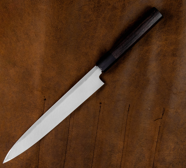 Hideo Kitaoka Shirogami Black Oktagon Nóż Yanagiba 24 cm