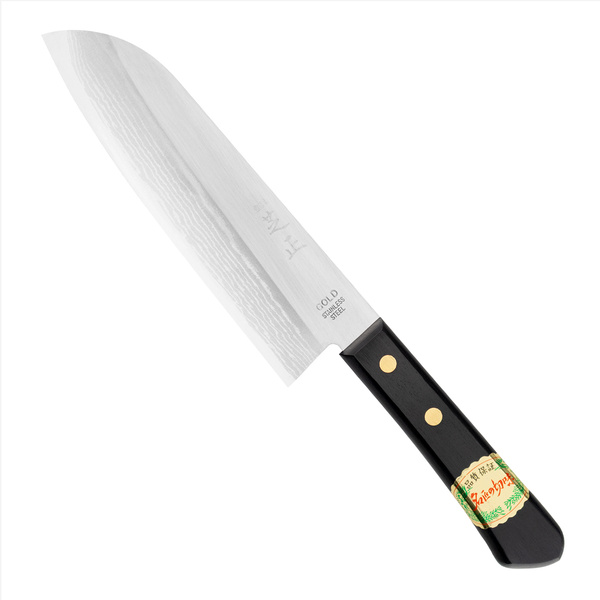 Shibamasa VG-5 Damascus Gold Nóż Santoku 17 cm