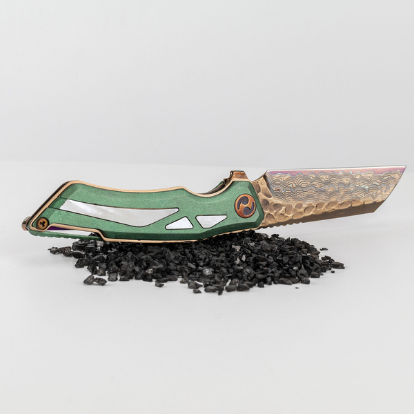 Dew Hara Ray#8 VG-10 Damascus Nóż składany 8,5 cm
