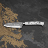 Ryo Nomura Shirogami#2 Damascus DropPoint White