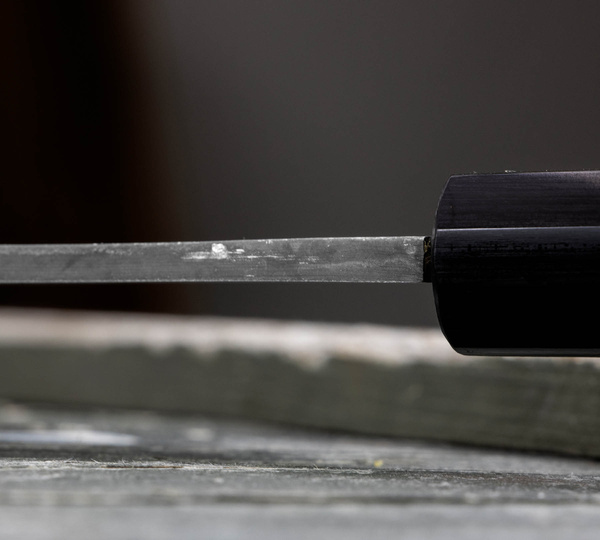 Hideo Kitaoka Shirogami Black Oktagon Nóż Yanagiba 30 cm