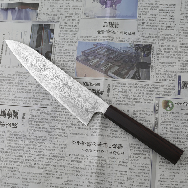 Hatsukokoro Hayabusa Ginga ATS-34 Damascus Nóż Szefa kuchni 21 cm