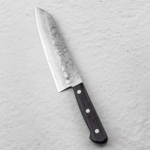Oul Gingami Nashiji Purple Nóż Santoku 18 cm