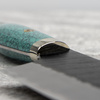 Nigara Hamono SG2 Kurouchi Green Turquoise Nóż Kiritsuke Gyuto 21 cm