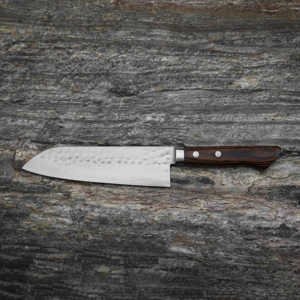 Kunio Masutani VG-1 Hammered Mahoń Nóż Santoku 17 cm