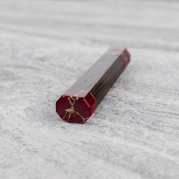 Japońska Rękojeść Oktagonalna Wasabi Red/Gold 13 cm