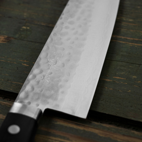 Kunio Masutani VG-10 Hammered Damascus Nóż Santoku 17 cm