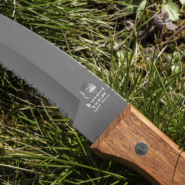 Kikusui 420J2 Dwustronny Ząbkowany Nóż ogrodowy 18 cm