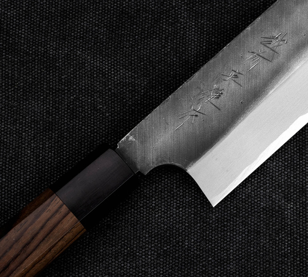 Hideo Kitaoka Shirogami Black Oktagon Nóż Usuba 18 cm