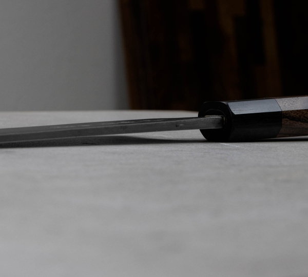 Hideo Kitaoka Shirogami Black Oktagon Nóż Usuba 18 cm
