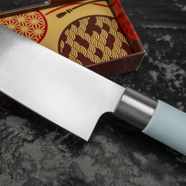 Satake Macaron Blue Nóż Santoku 17 cm