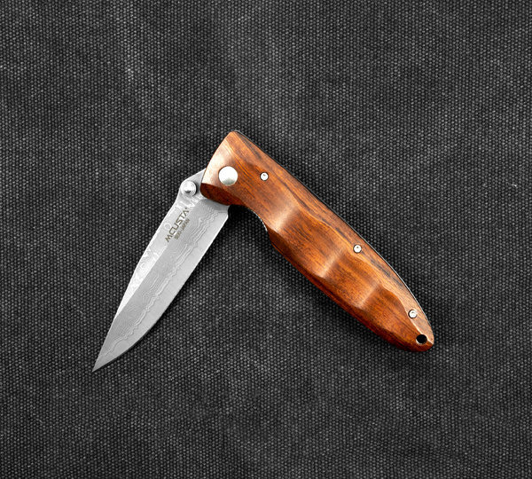 Nóż składany Mcusta Classic Wave Iron Wood Damascus VG-10 8,5 cm