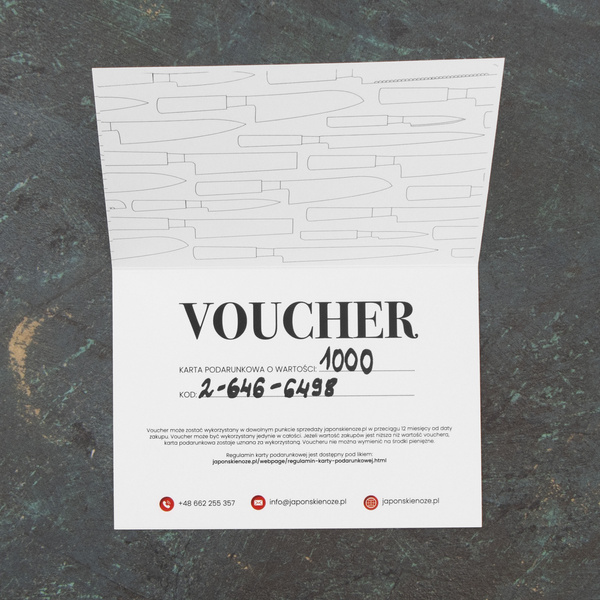 Voucher prezentowy na zakup - kwota do wyboru