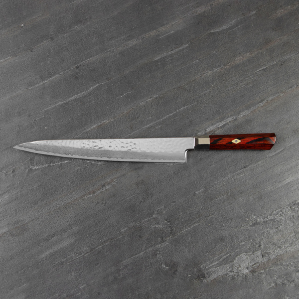 Mcusta Zanmai Supreme Hammered VG-10 Nóż Sujihiki 27 cm