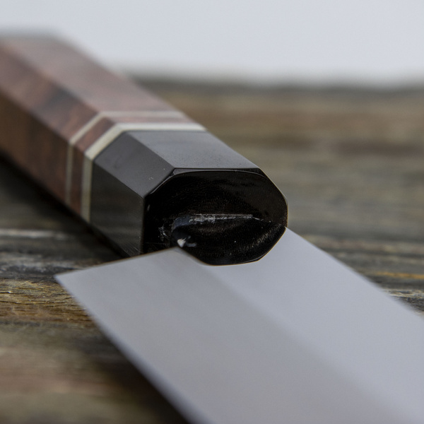 Sakai Takayuki Gallery Shirogami#2 Honyaki Black Horn Nóż Sakimaru 30 cm