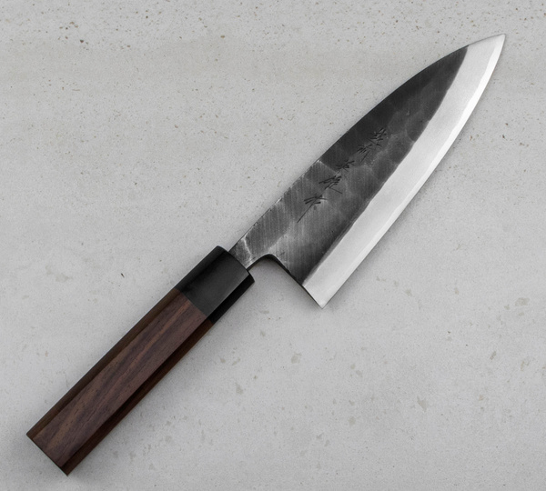 Hideo Kitaoka Shirogami Black Oktagon Nóż Deba 16,5 cm
