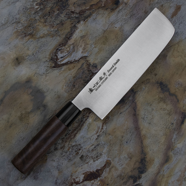 Satake Cutlery Mfg Kenta Walnut Nóż Nakiri 16 cm
